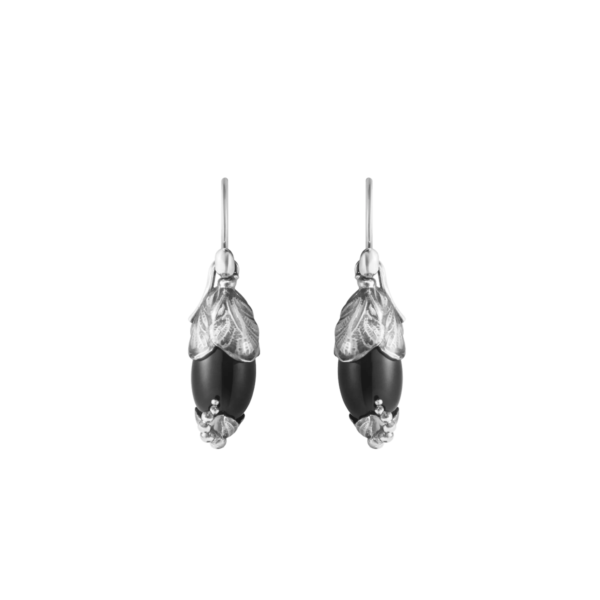 2024 Black Onyx Heritage Earrings - Silver - 20001395
