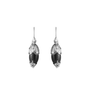 2024 Black Onyx Heritage Earrings - Silver - 20001395