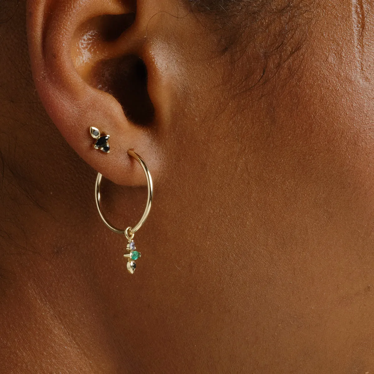 AM-PM Stud Earring - 9ct Yellow Gold - ST-AMPM-6