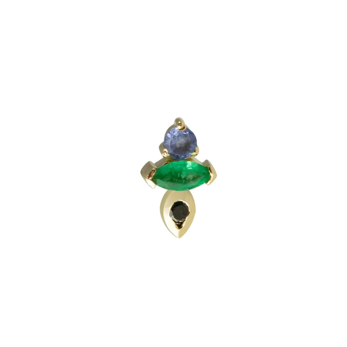 AM-PM Stud Earring - 9ct Yellow Gold - ST-AMPM-6
