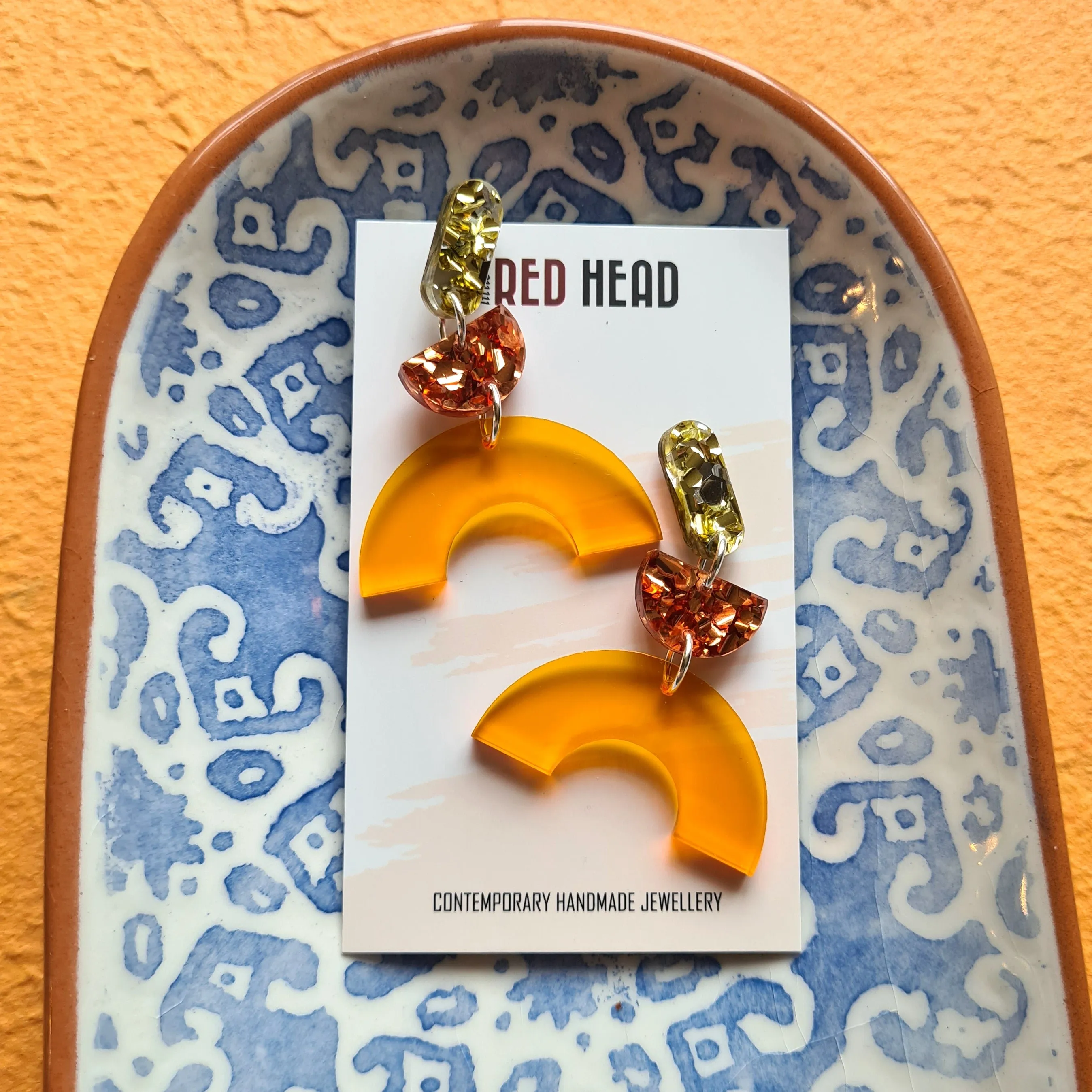 Amber Arches Earrings by Little Red Head