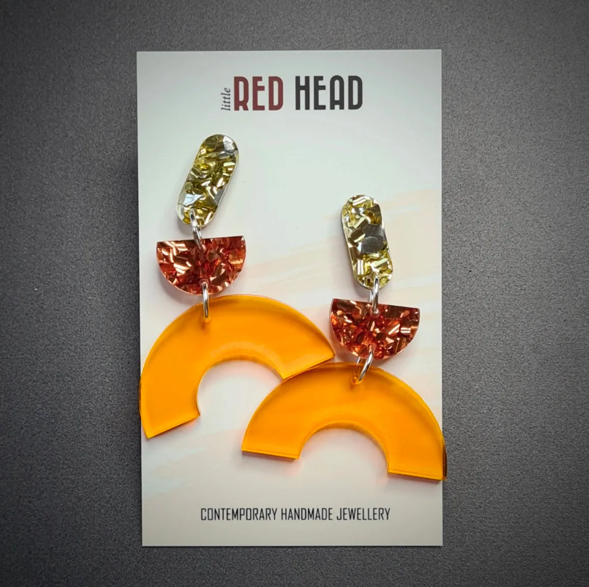 Amber Arches Earrings by Little Red Head