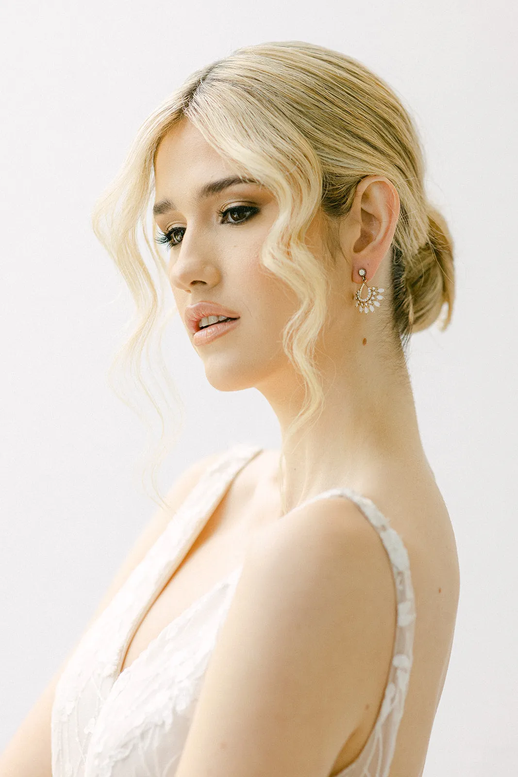 Amber - Bohemian Vintage Inspired Bridal Earrings