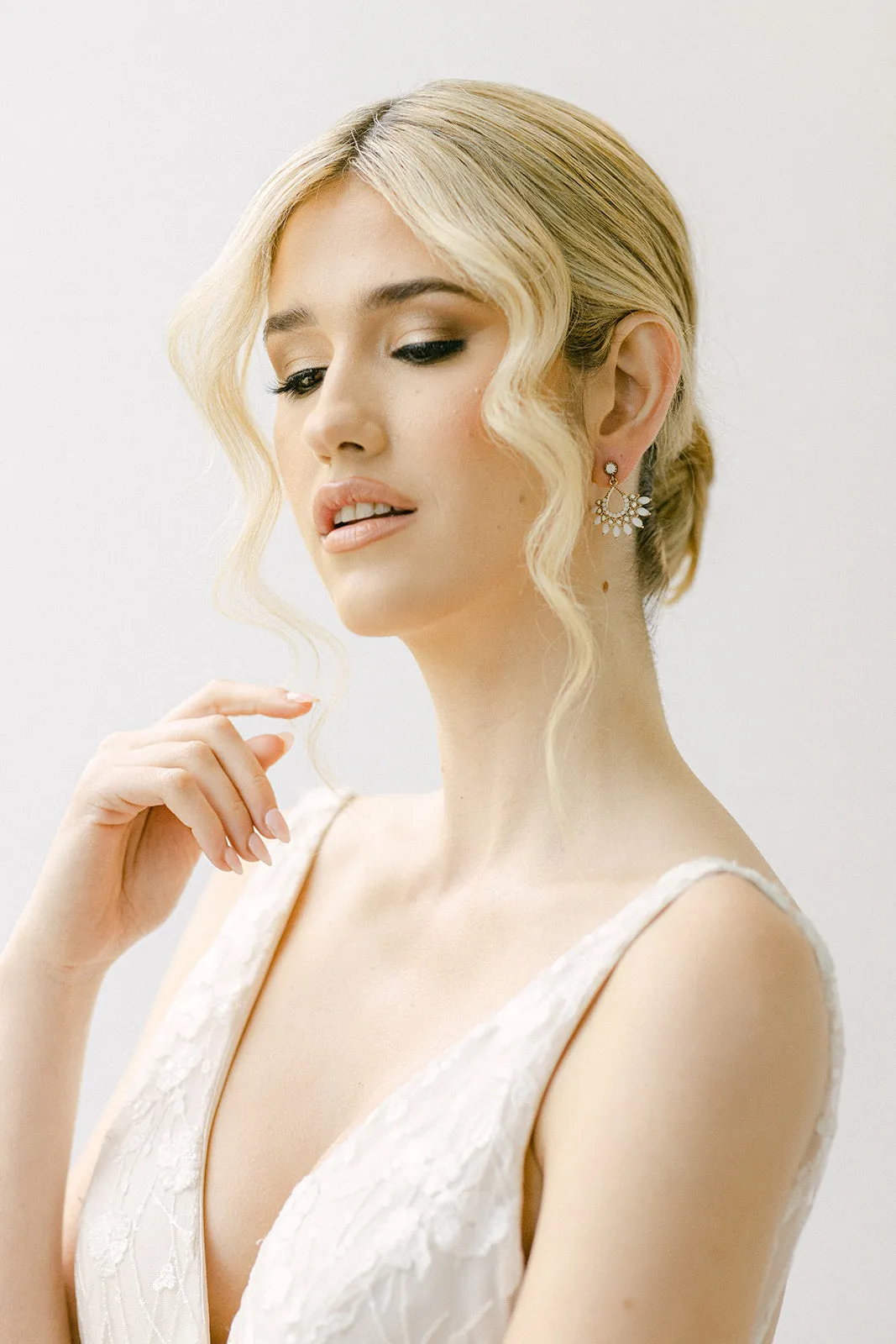 Amber - Bohemian Vintage Inspired Bridal Earrings