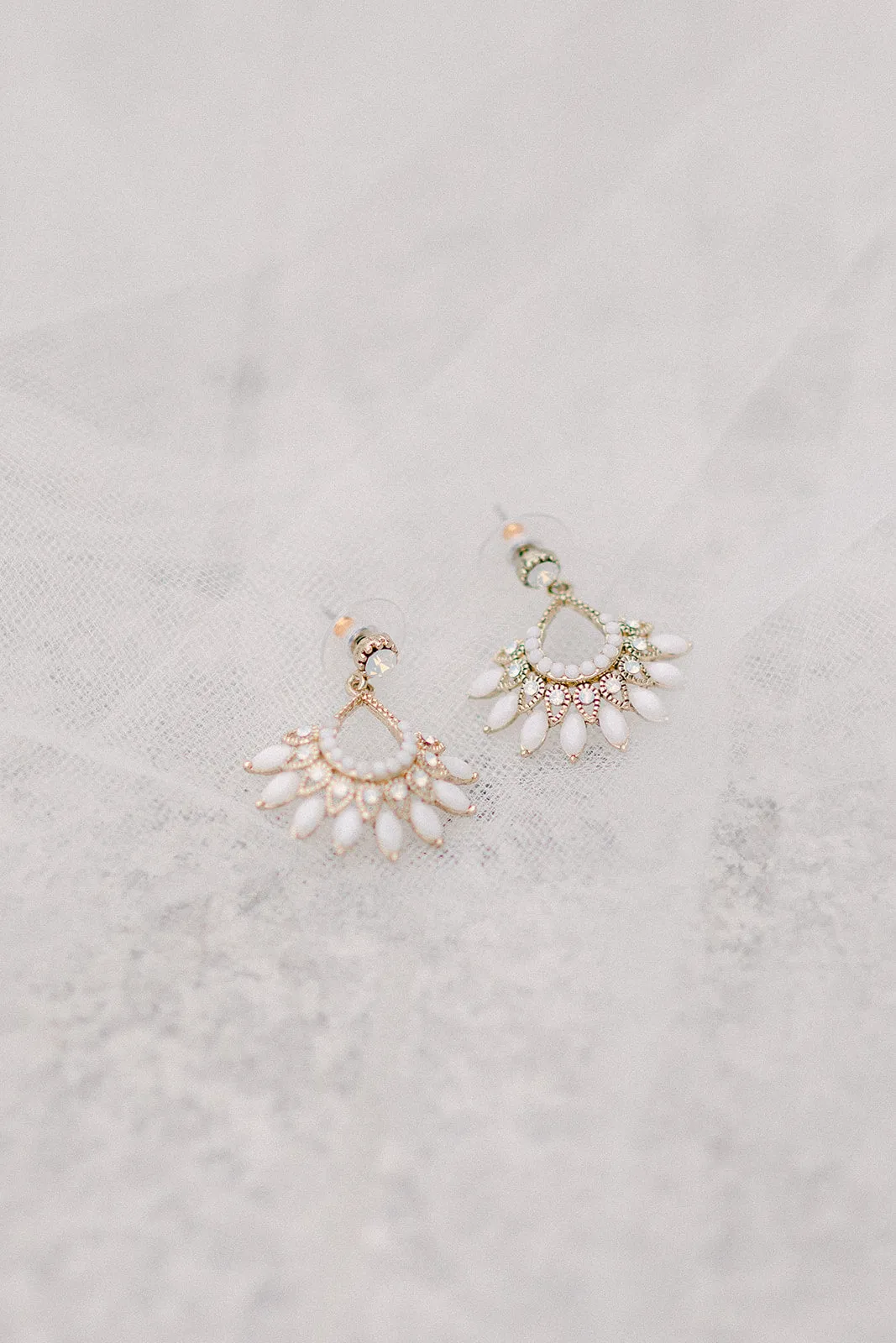 Amber - Bohemian Vintage Inspired Bridal Earrings