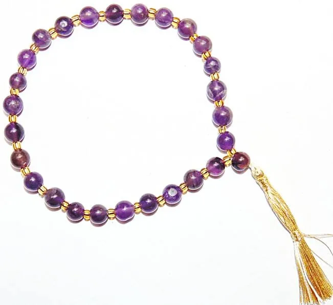 Amethyst Wrist mala of 27 1 beads