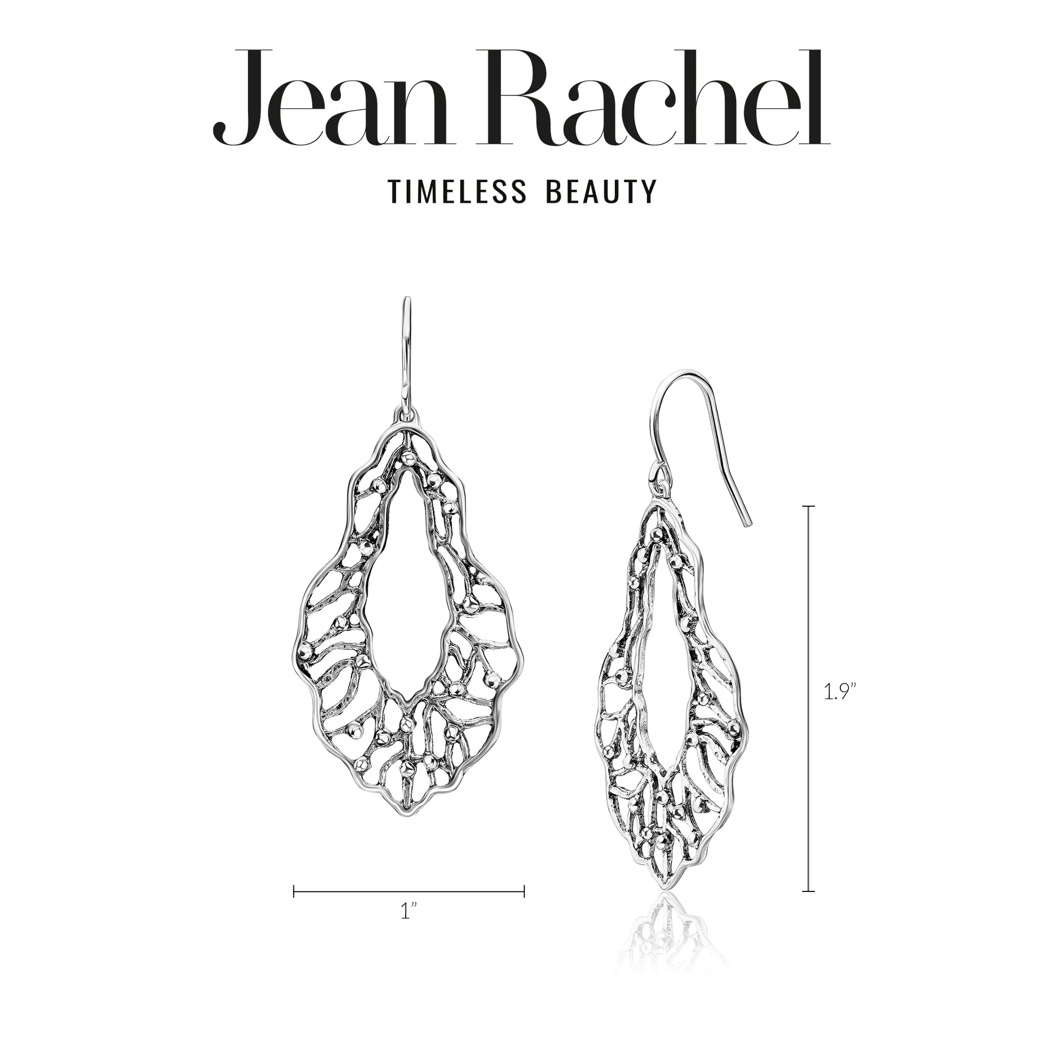 Artistic Sterling Silver Openwork Earrings