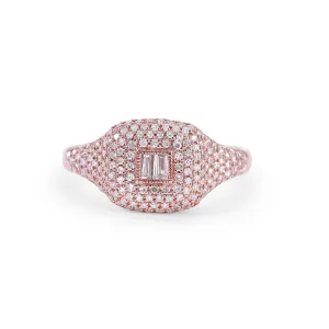 BAGUETTE DIAMOND SIGNET RING