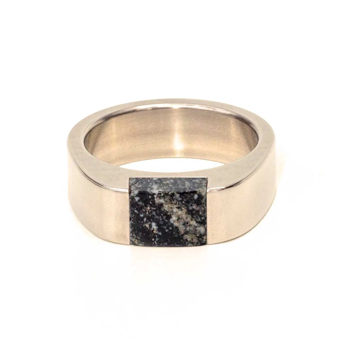 Champagne Stainless Steel Signpost Signet Ring - Bring Your Own Stone