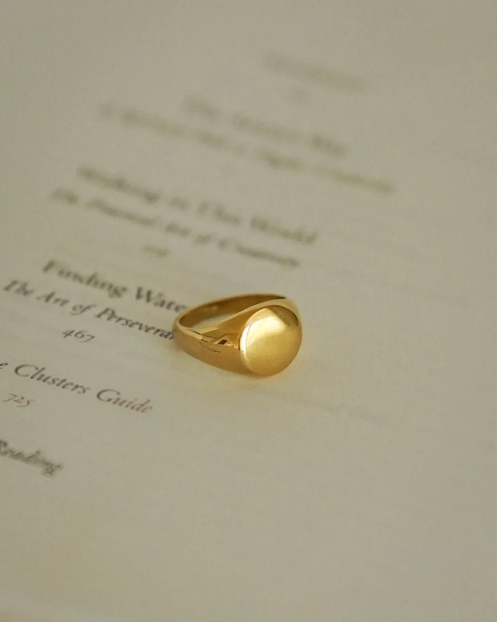 CIRCLE Signet Ring in Gold