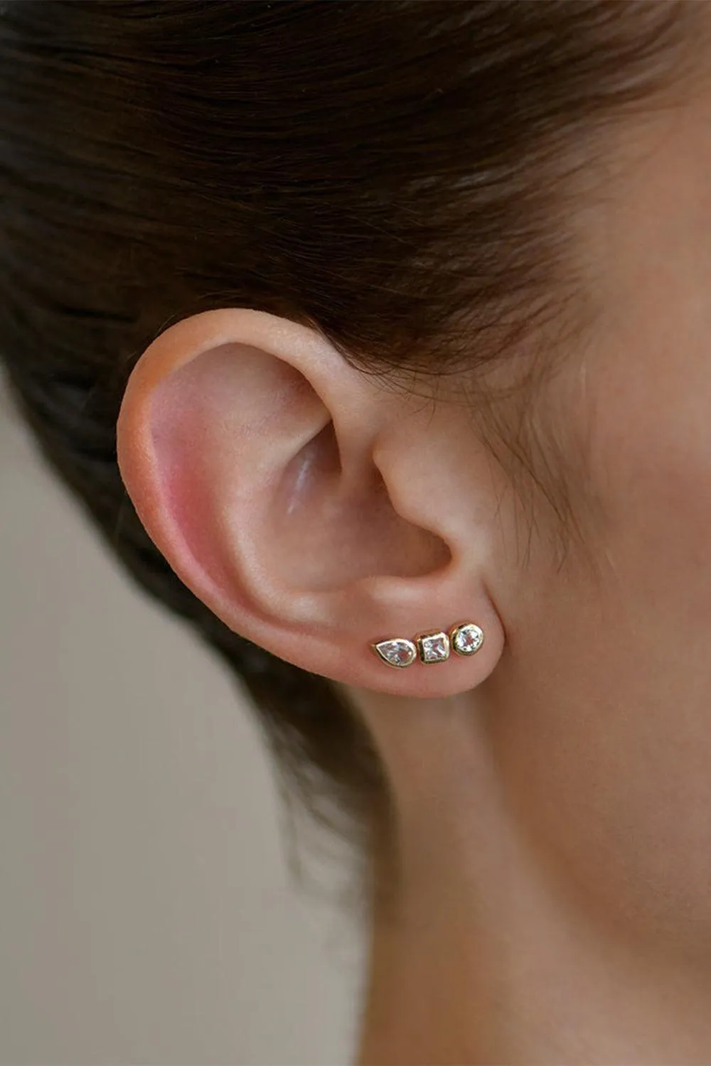 Cléo Jaeda Triple Crawler Stud Earrings