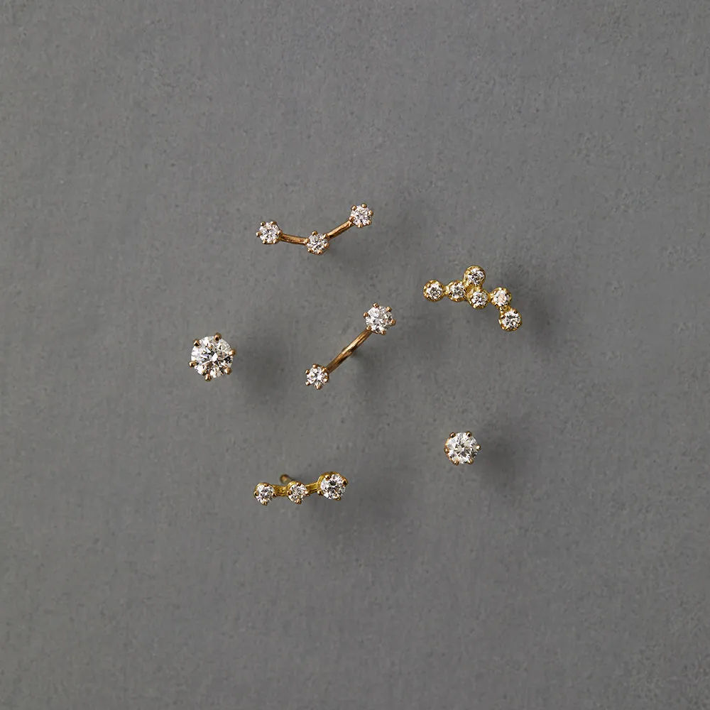 E1902W | 3mm White Diamond Studs