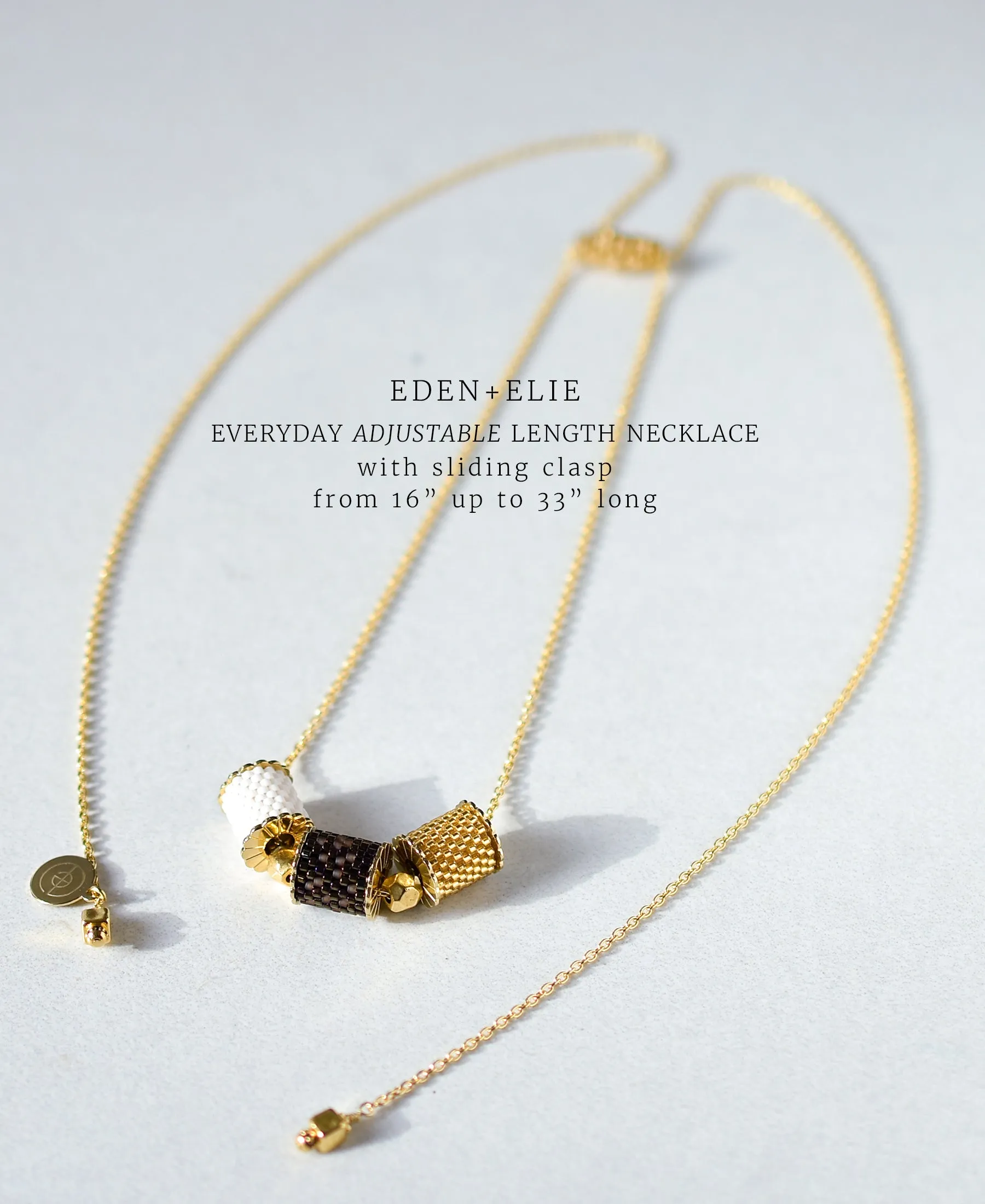 EDEN   ELIE Everyday Adjustable Length Necklace - royal blue