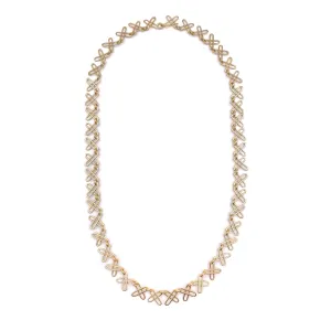 Gold X Link Necklace