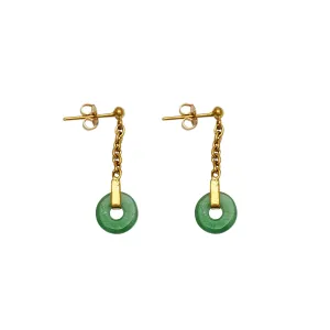 Hanging Jade Earrings (24K)