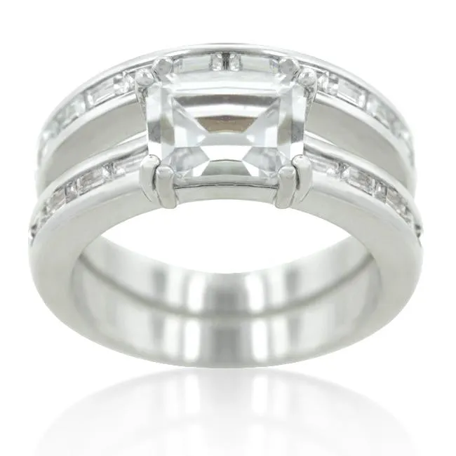 Hansa Emerald Baguette Engagement Ring Set | 2.5ct