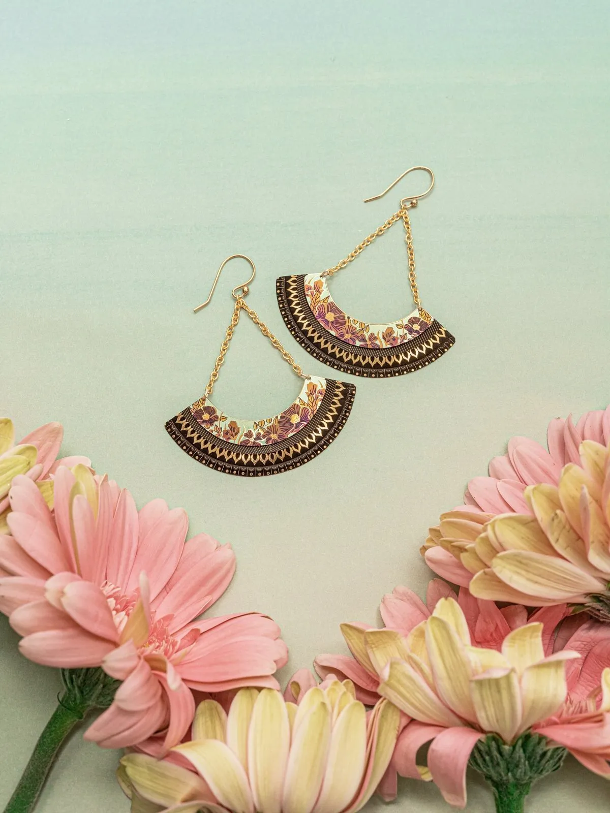 Holly Yashi Leah Rose Earrings - Amber Waves