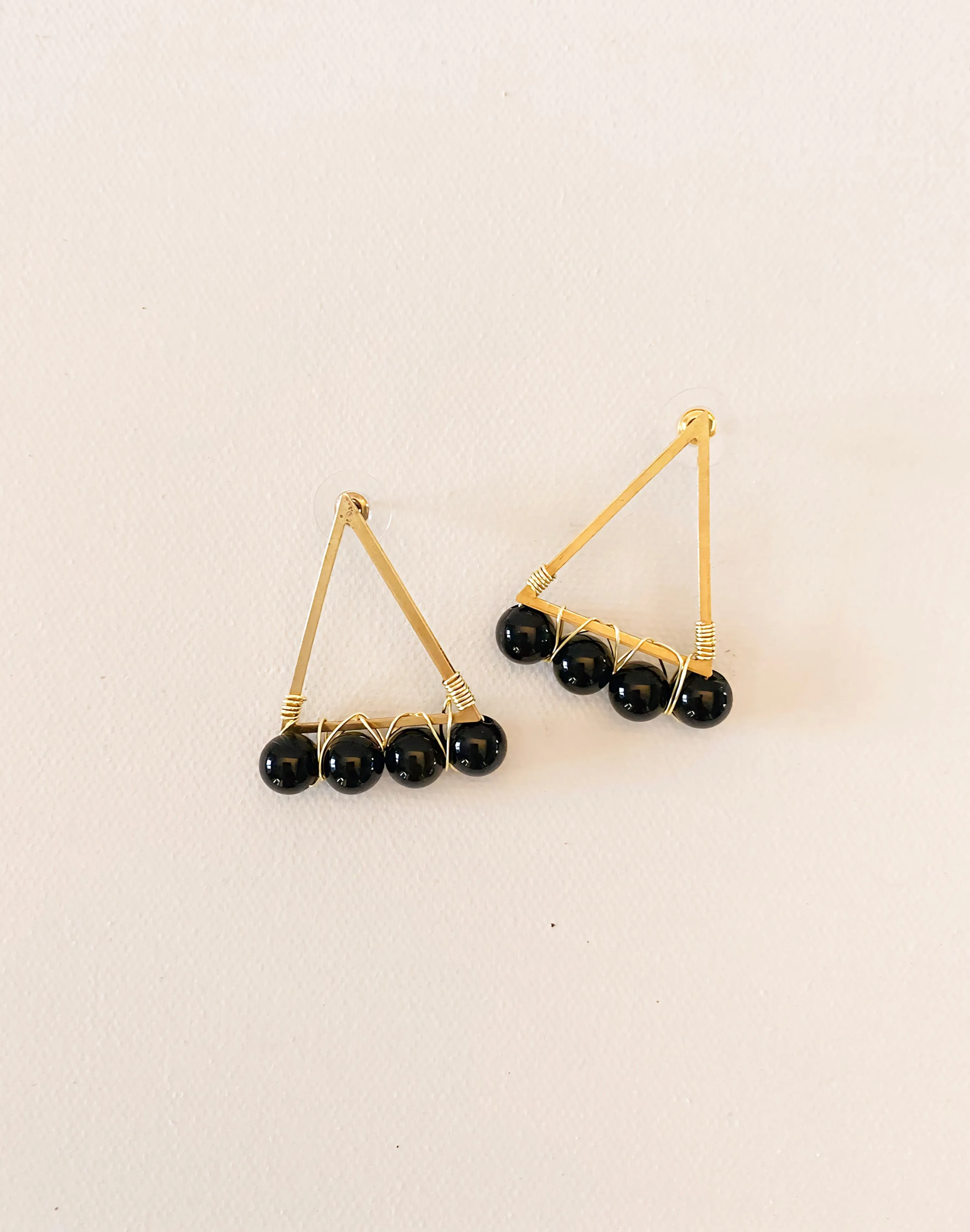 Jade Triangle Studs