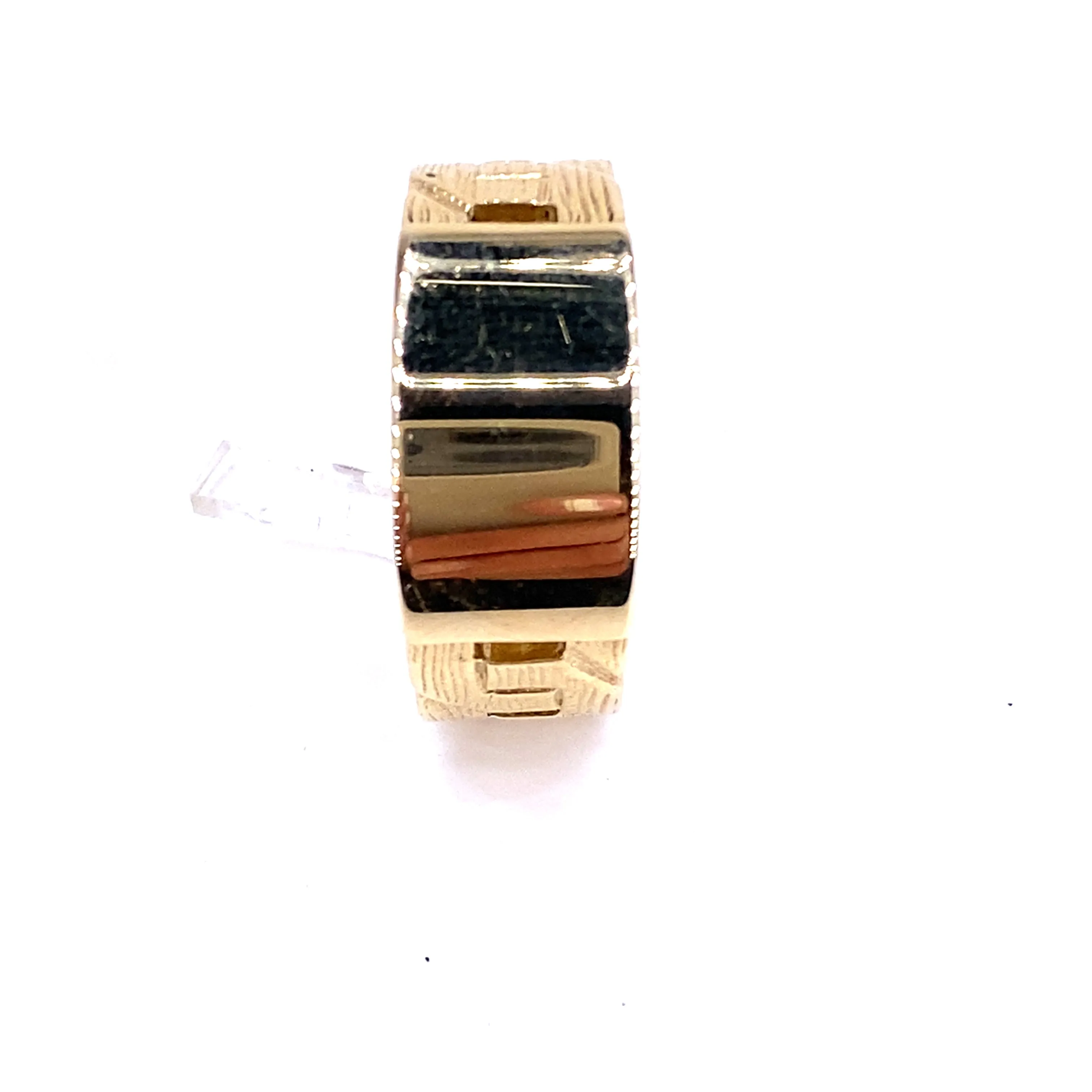 Men’s 9ct Yellow Gold Signet Curb Link Ring - 19g