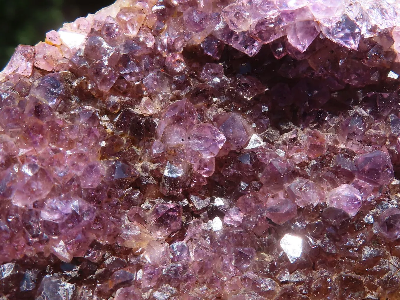 Natural Amethyst In Basalt Geode Specimens x 4 From Zululand, South Africa
