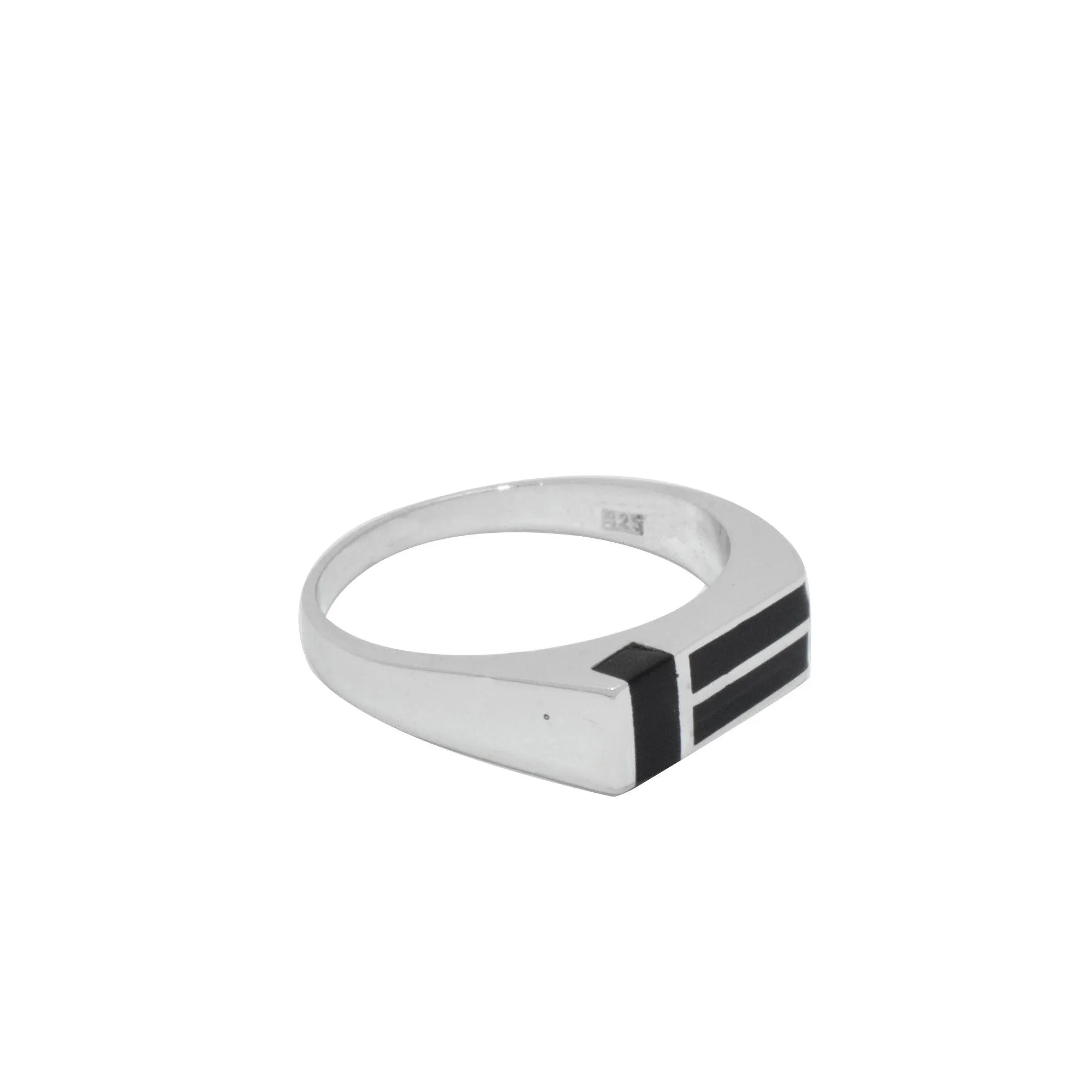 Onyx Asymmetric Signet Ring