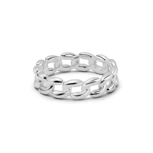 Polly Sayer Solid Chain Ring Sterling Silver