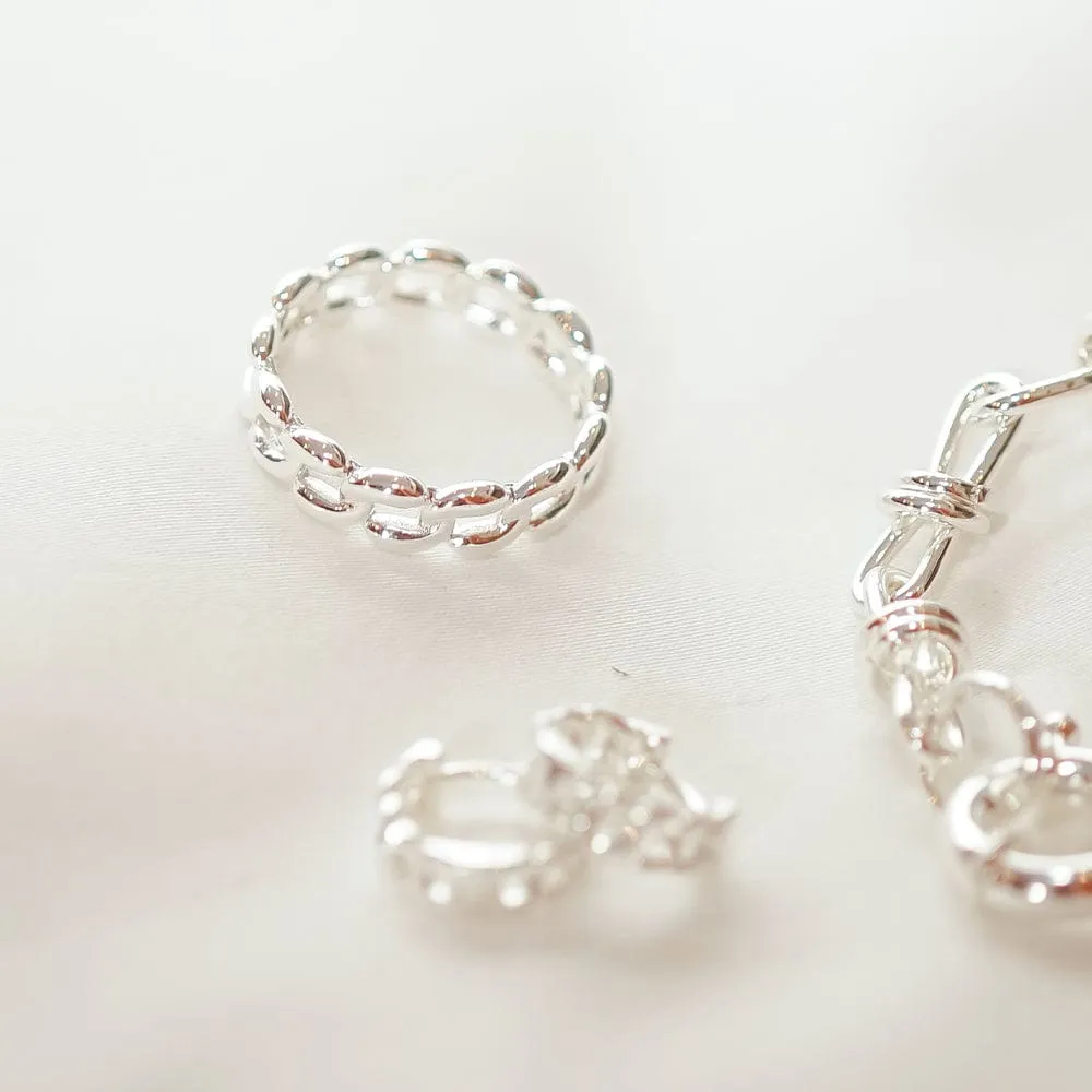 Polly Sayer Solid Chain Ring Sterling Silver