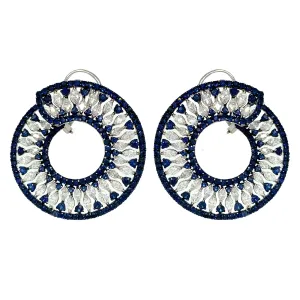 Rounded Gemstone Earrings