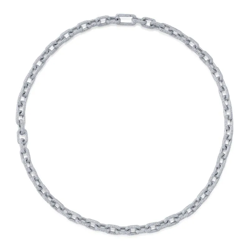 SC55014088Z16 14K White Gold Link Necklace