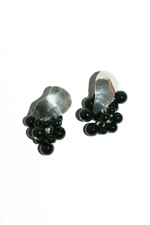 Silver Grape Earrings