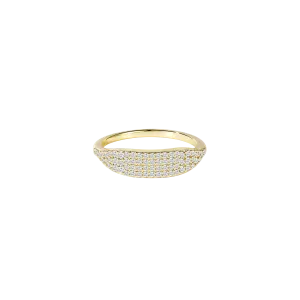Solid Gold Slender Micro Sparkle Ring