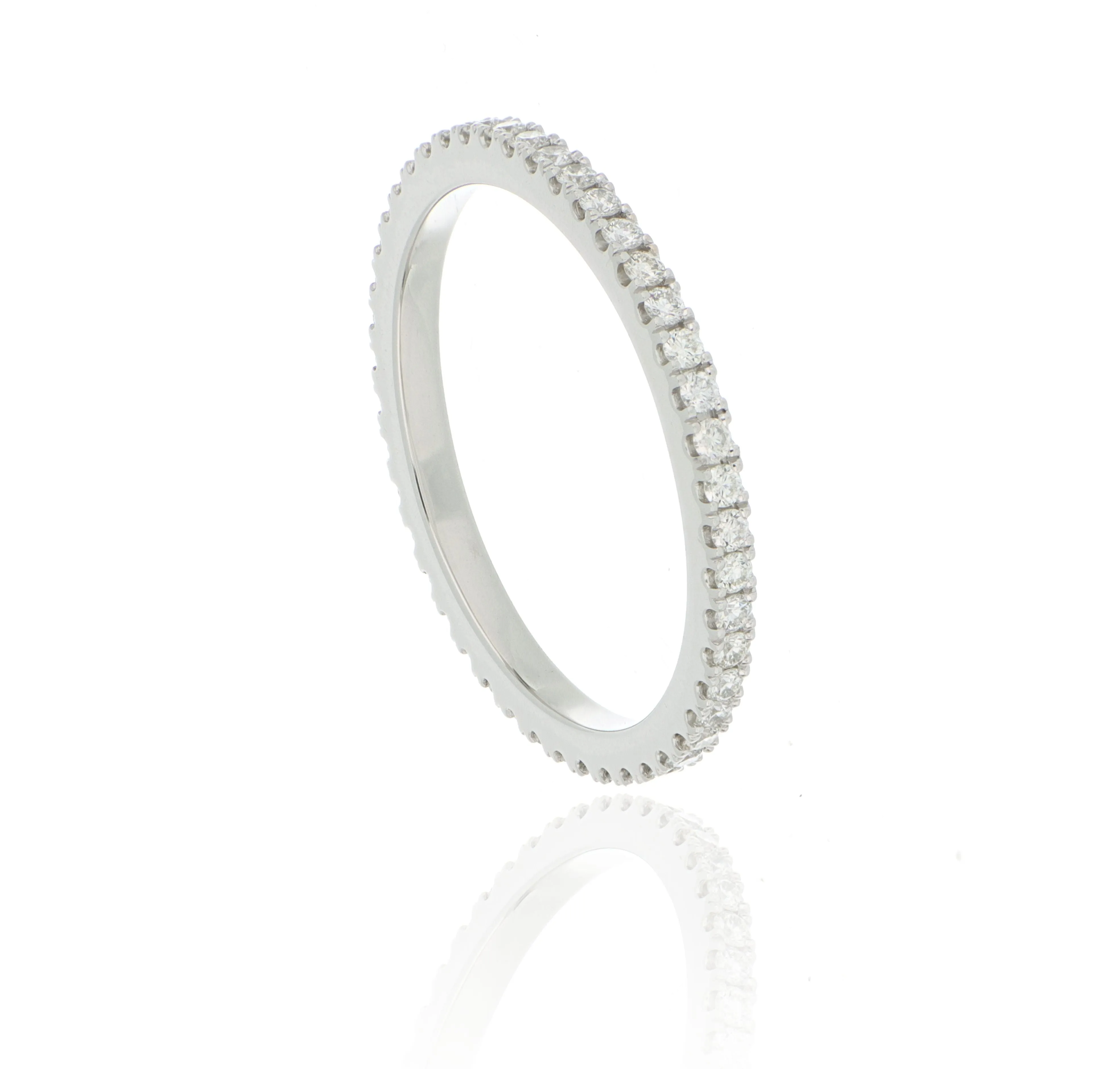 Thin Platinum Diamond Eternity Band