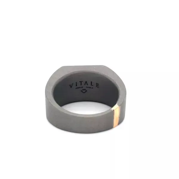 TITANIUM DIAMOND SIGNET RING