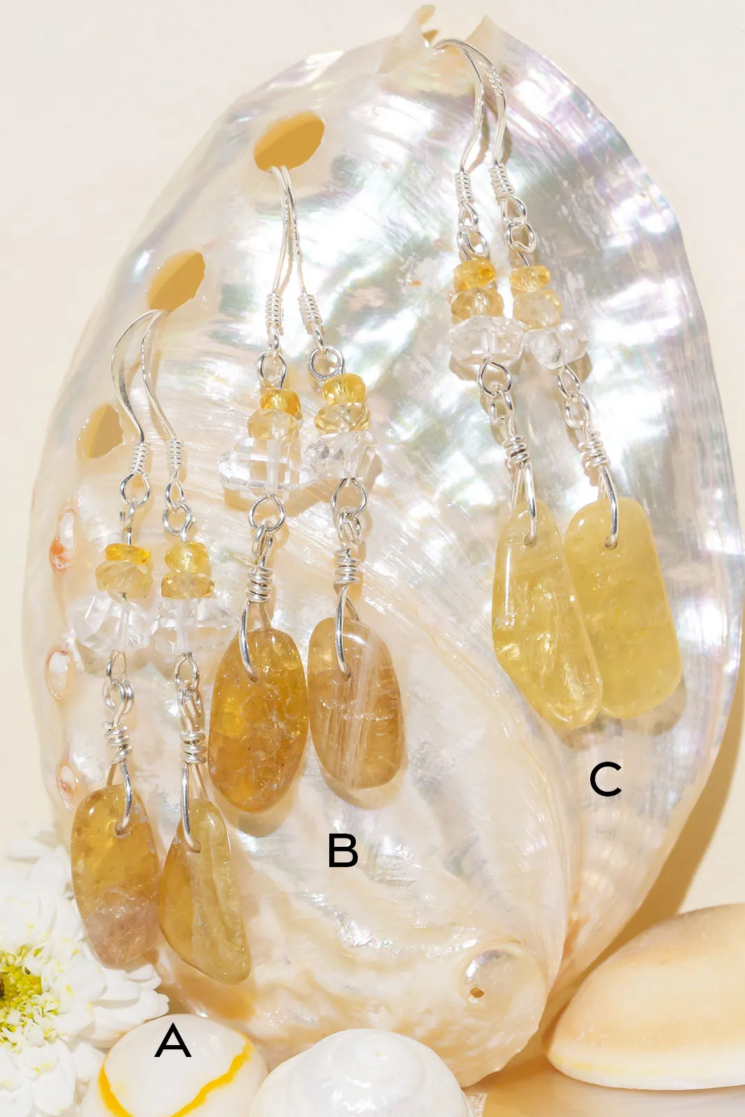 Tourmaline Crystallised Honey Earrings
