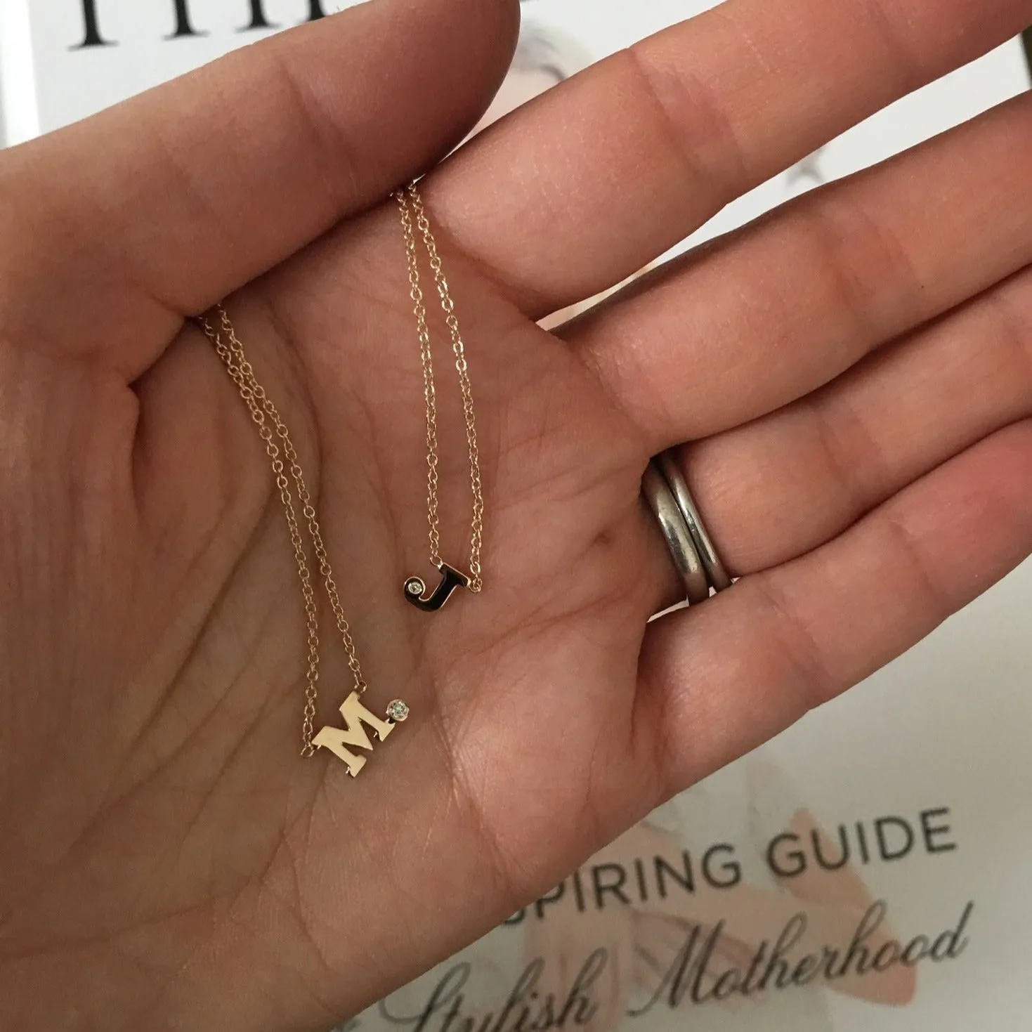 Traditional Initial with Diamond Accent Necklace