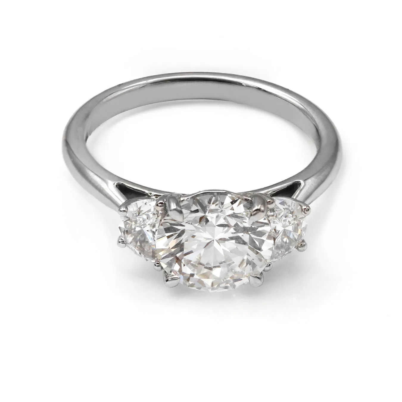 Trilogy Round 2.01ct Lab Grown Diamond Ring - Platinum