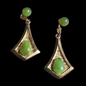 Vintage Jade Drop Earrings