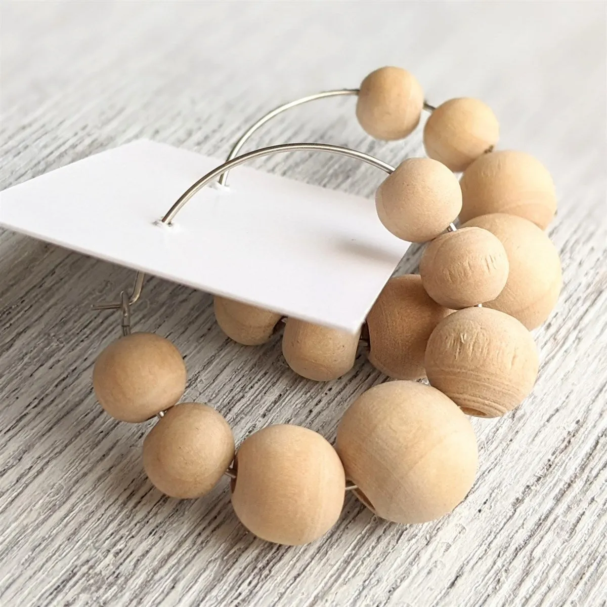 Wooden Bead Hoops