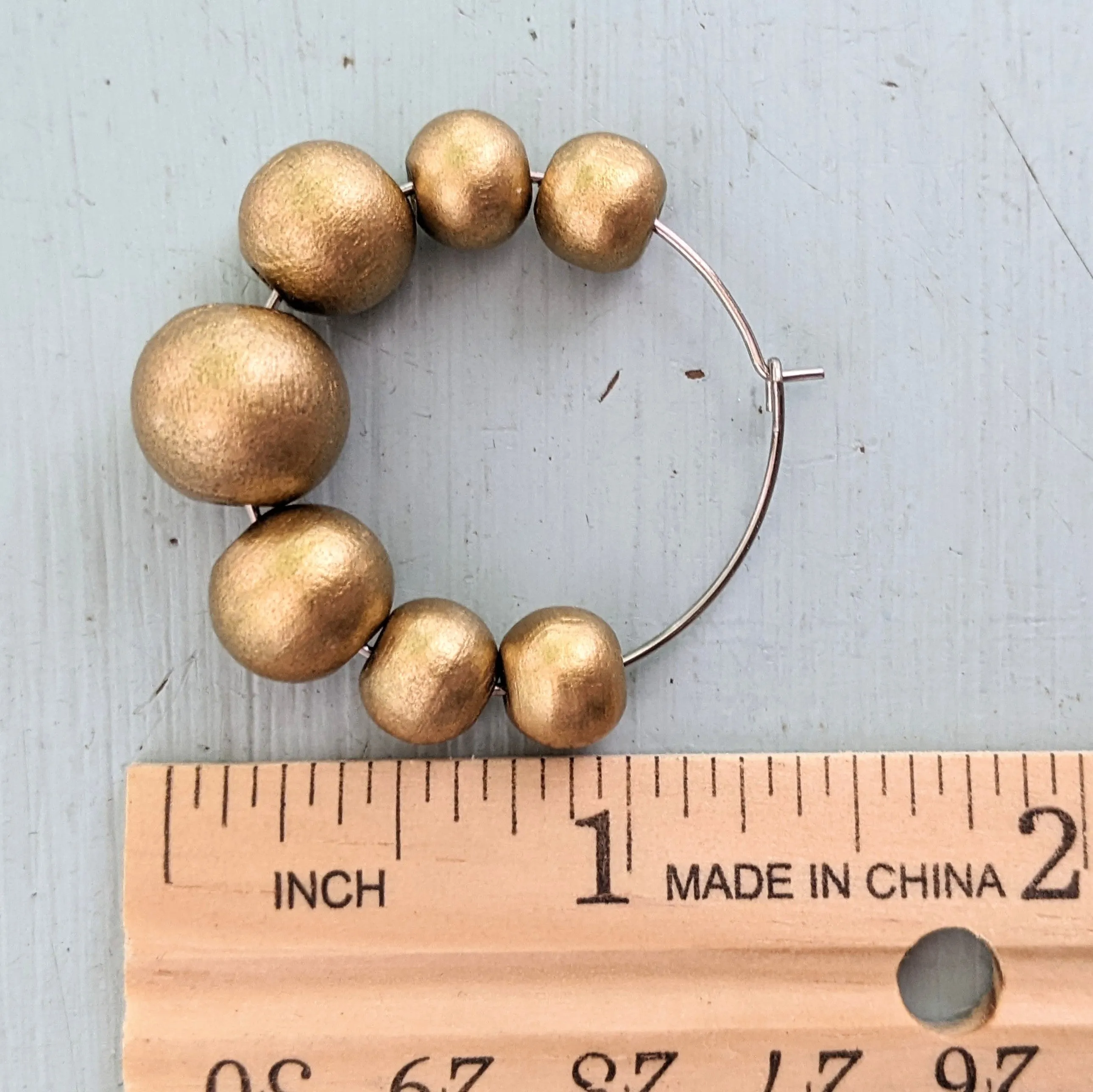 Wooden Bead Hoops