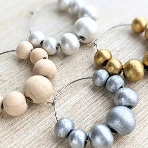Wooden Bead Hoops