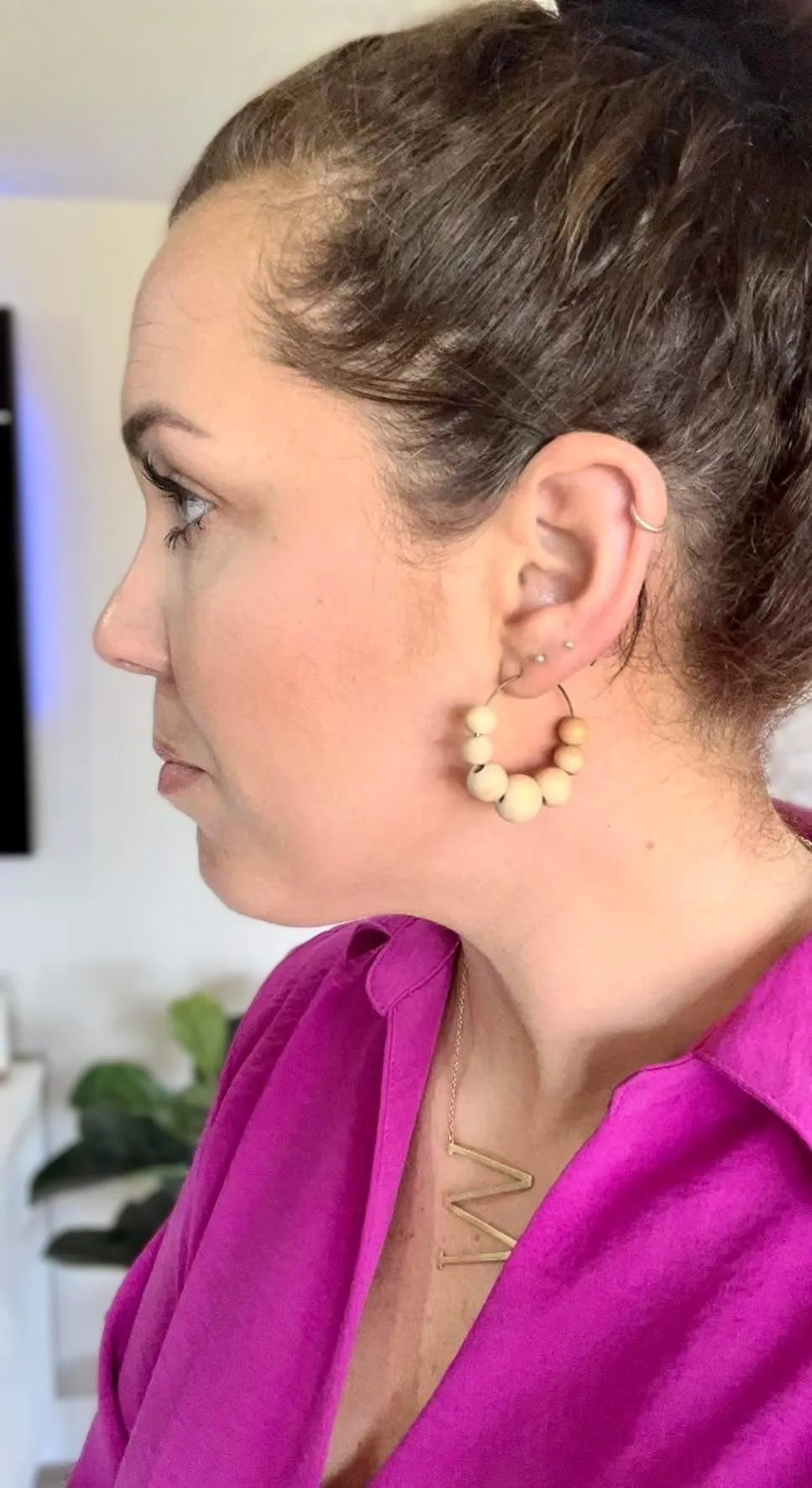 Wooden Bead Hoops